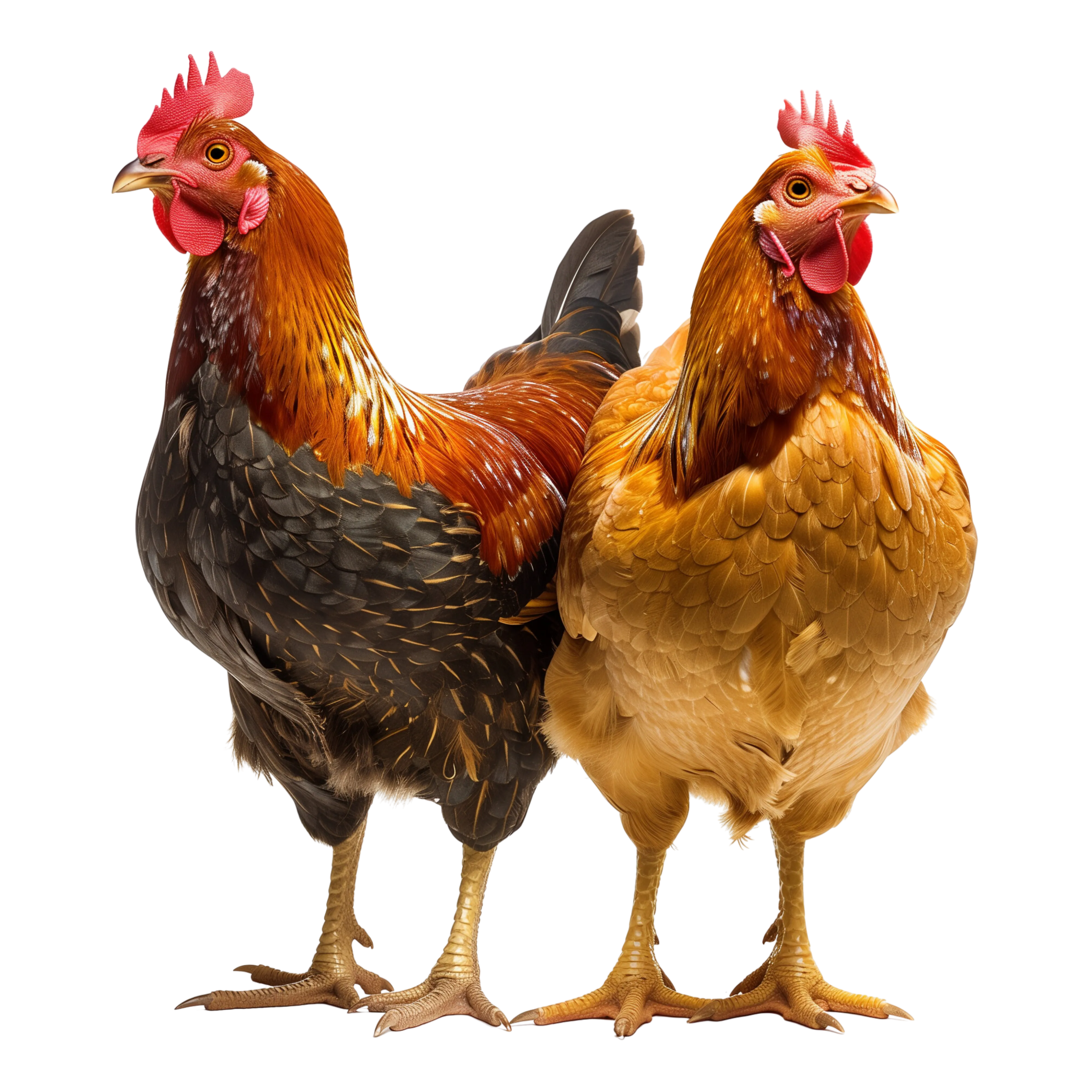 Gallinas felices en el campo produciendo huevos orgánicos